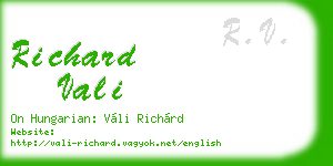 richard vali business card