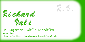 richard vali business card